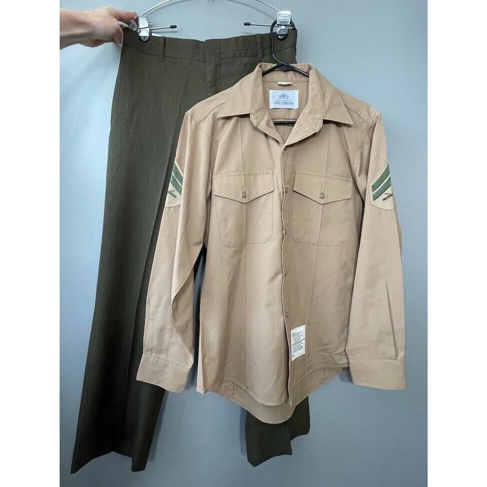 DSCP Valor Collection Marines Army Shirt Mens Size 15.5 34 Trousers 35R Uniform